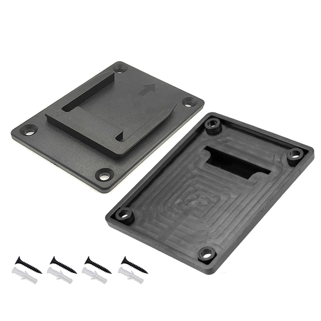 For Makita 18V Battery Storage Holder Power Tool Battery Wall Mount Bracket Cordless Drill Battery Holder Electric Tool: black