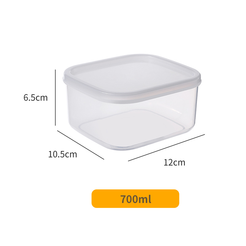 Refrigerator Sealed Fresh-Keeping Box Fruit Meat Freezing Organizer Cans Kitchen Plastic Food Storage Case Container Lunch Box: black