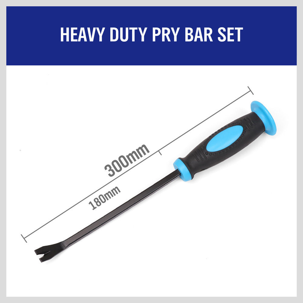 SEDY 12" Stanley Crowbar Staple Round Shank Flat Head Pointed Crowbar Pry Bar Pry Tire Rod Repair Hand Tools