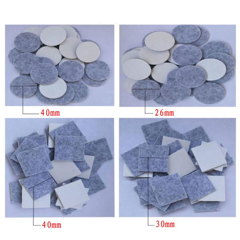 Set van 80/130 zelfklevende vilten vloerbeschermers voor meubels, stoelen, tafels en poten, anti-kras beschermpads