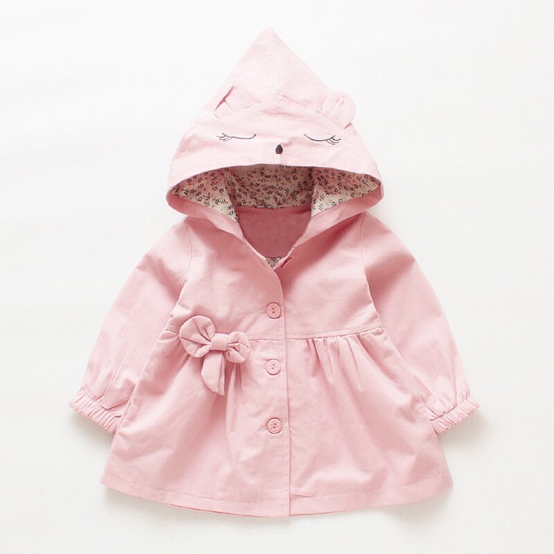 Baby Girls Jacket Autumn Winter Girls Windbreaker Coat Girl Trench Coat For 1 2 3 4Years Infant Outerwear Children Clothing