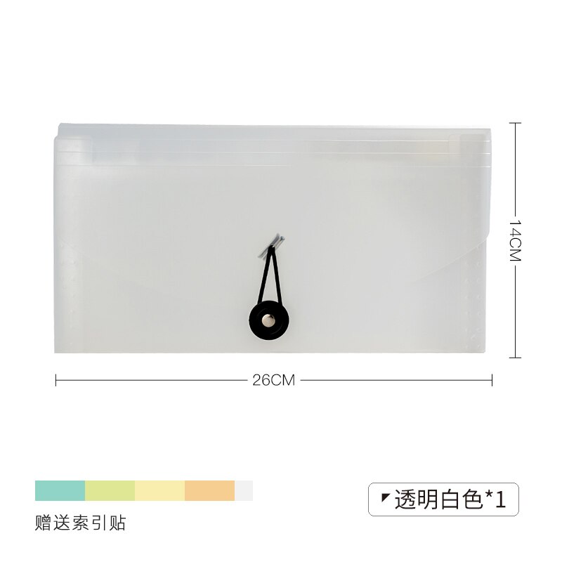 Sac de rangement de Classification à 13 couches, sac d'orgue, dossier de facture, sac de Document, sac de rangement de facture, petit dossier, papeterie de bureau: A white1pcs