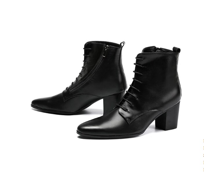 Männer Schuhe Modische Spitze-up Chelsea Boot Pu Leder Handmade Formales Stilvolle Winter Western Stiefel Zapatos De Hombre 4M837