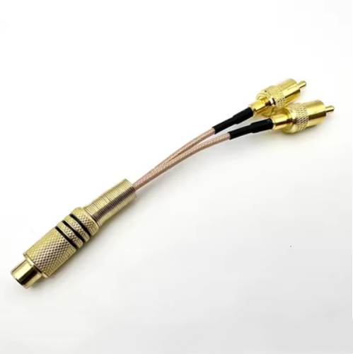 Cable de Audio RCA de 3 vías, 1 macho a 2 hembra, adaptador divisor RCA Y para amplificador de altavoz, sonido RCA a 2X 3X RCA macho hembra: Blanco / 1 metro