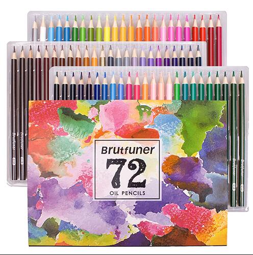 Brutfuner 48/72/120/160/180 couleur professionnelle crayons de couleur à l'huile bois croquis crayon de couleur fournitures d'art scolaire: 72 colors