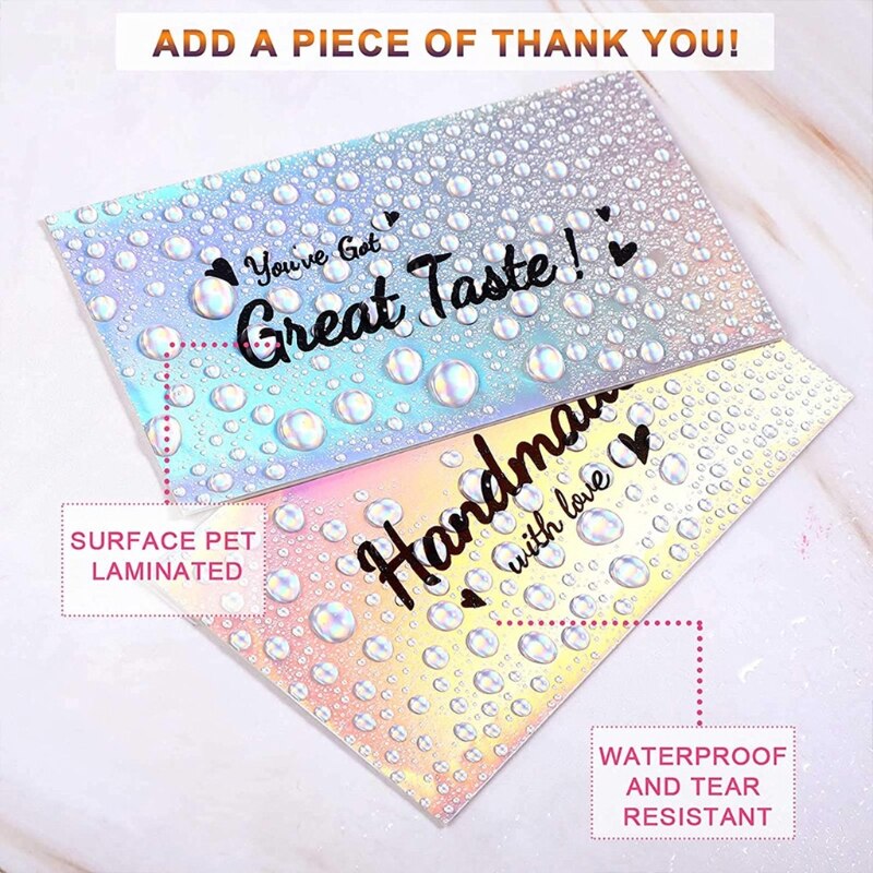 50pcs Heart Great Taste Thank You Card Thanks Greeting Card Appreciation Cardstock for Sellers Shop