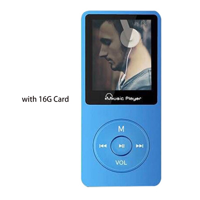 Tragbarer mp3- player-mediaplayer mit 60 stunden wiedergabezeit und 2 stunden ladezeit (usb-stromversorgung), unterstützt bis zu  to 128gb t-flash-karten.