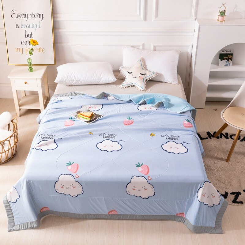 Kuup Cartoon Zomer Cool Latex Quilt Luxe Moderne Airconditioning Latex Vulling Deken Kids Adult Comfortabel Dekbed: 10