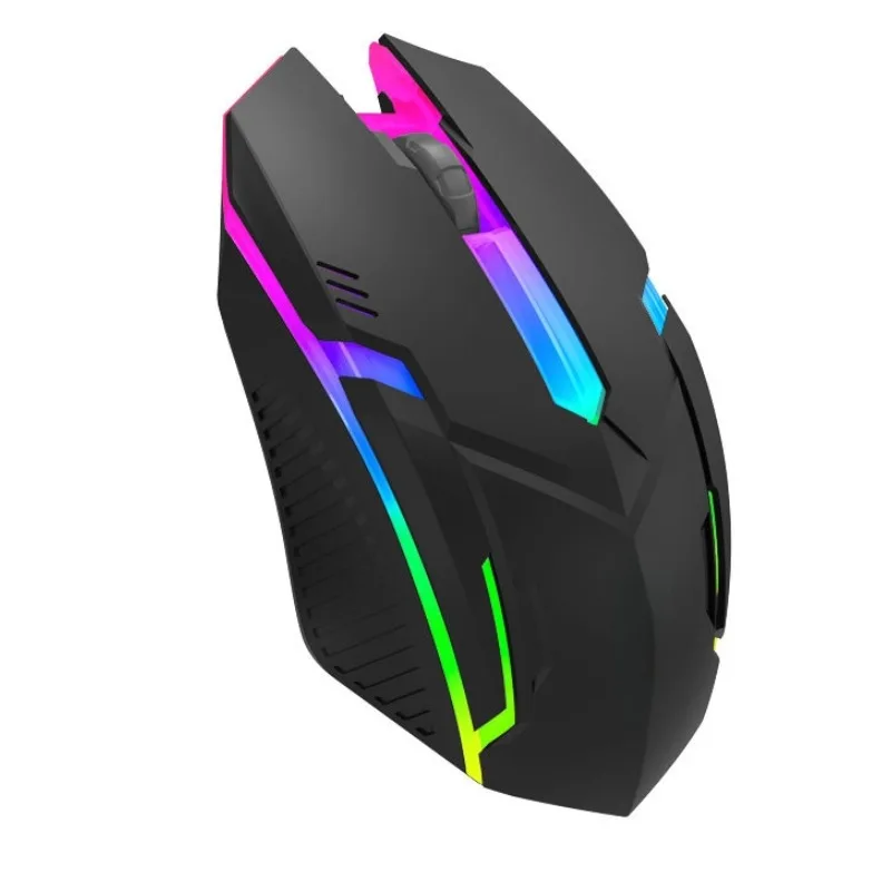 Kolorowa przewodowa mysz robić gier USB komputerowa mysz z oświetleniem DPI RGB robić komputera PC laptop artykuły biurowe w domu