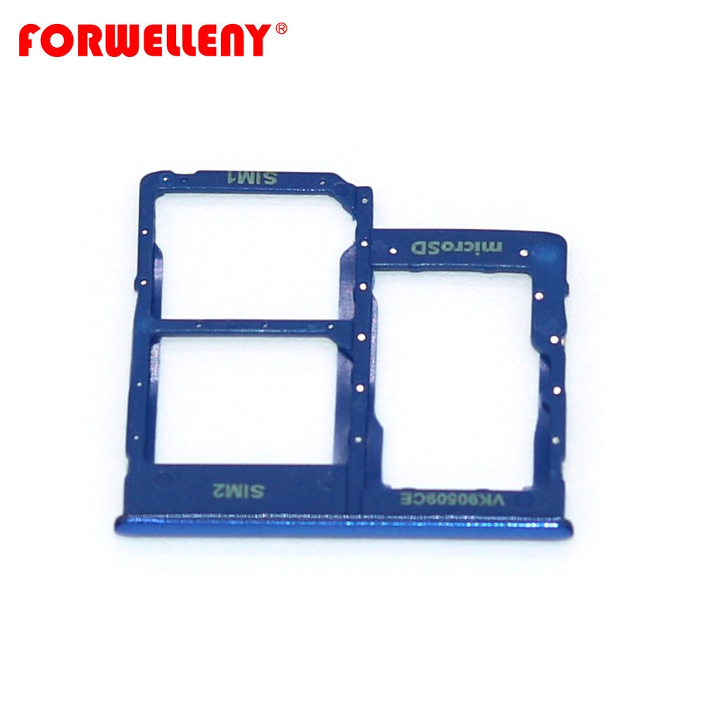 Pour SAMSUNG A40 SM-A405FN Micro Sim porte-carte Slot plateau adaptateurs de remplacement noir, or, argent, bleu, rouge: blue