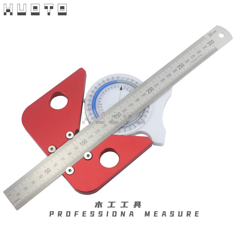 Woodworking Center Scribe 45/90 Degree Wood Ruled Carpenter Marking Ruler Finder Angle Line Gauge