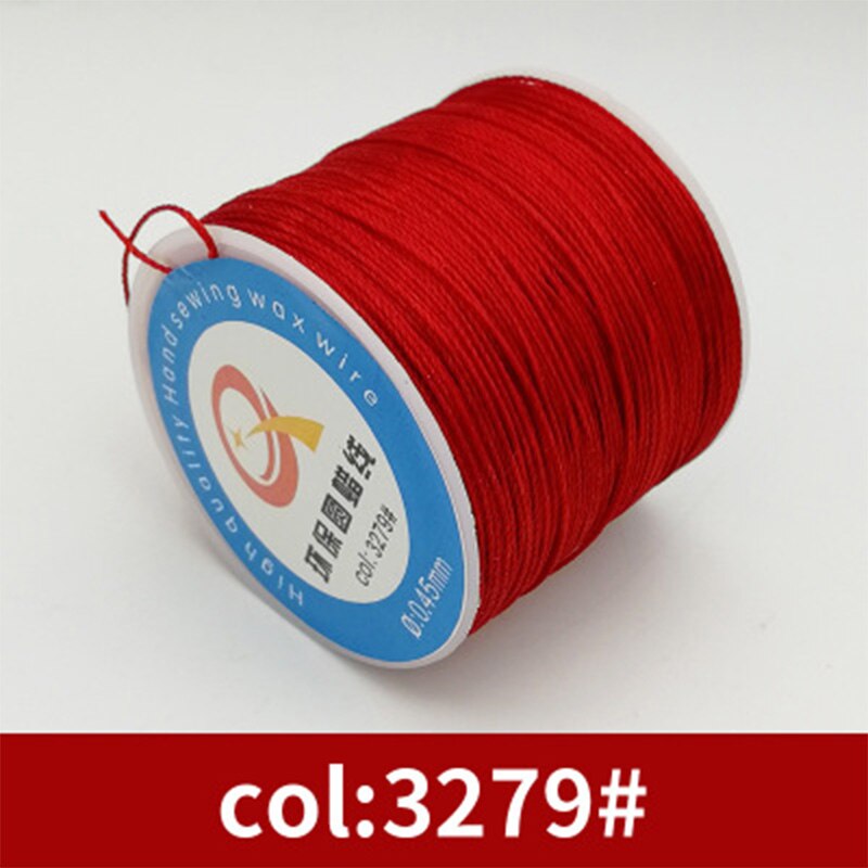 0.6mm tondo filo cerato filo di cera filo di cucitura filo per artigianato in pelle filo da cucito gioielli fai da te tariffa hilos para coser: Di Colore Giallo chiaro