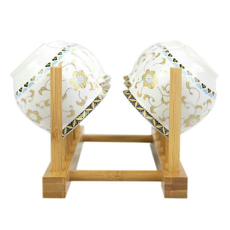 Kitchen Dish Drain Bamboo Rack Multiple Function Storage Organizer Dish Plate Drying Rack Shelf Plate Cups Stand Drainer Holder