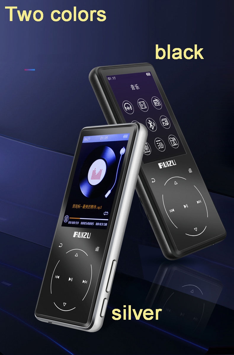 Original Ruizu D16 8G Metal Bluetooth MP3 player Bulit-in Speaker with FM radio voice recorder ebook Portable Video music player