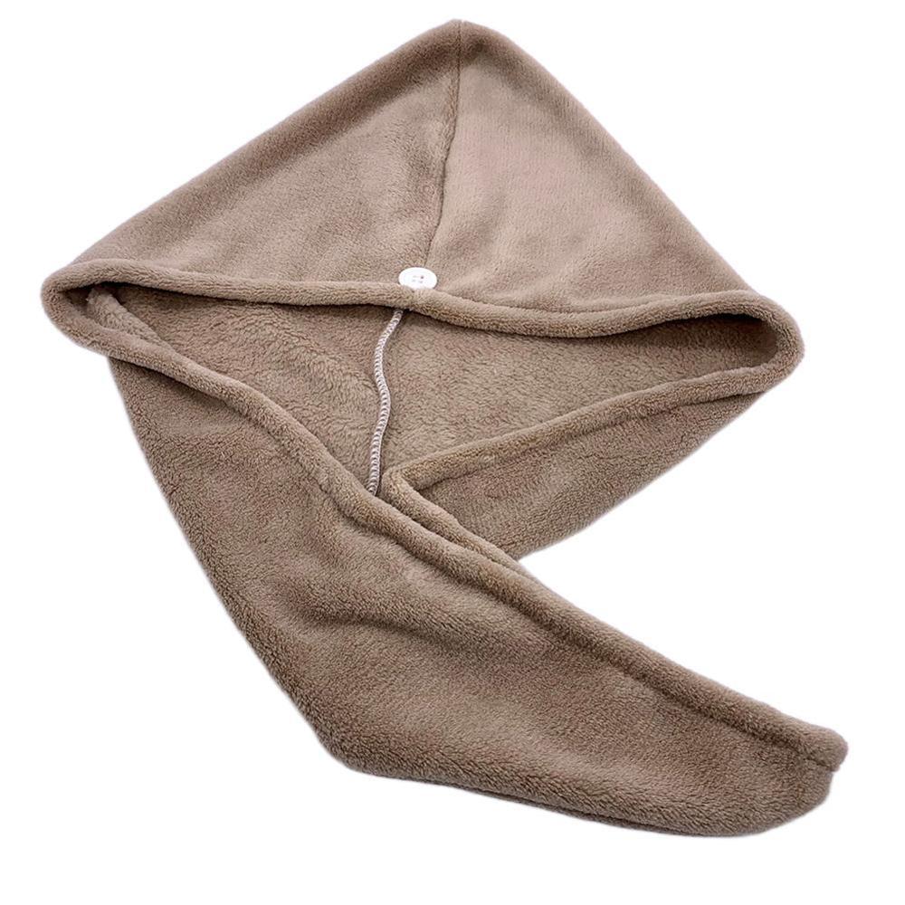 Magische microvezel haar snel drogende föhn handdoek bad douche wikkel hoed pet tulband muts snel drogend  z3 c 0: Kameel