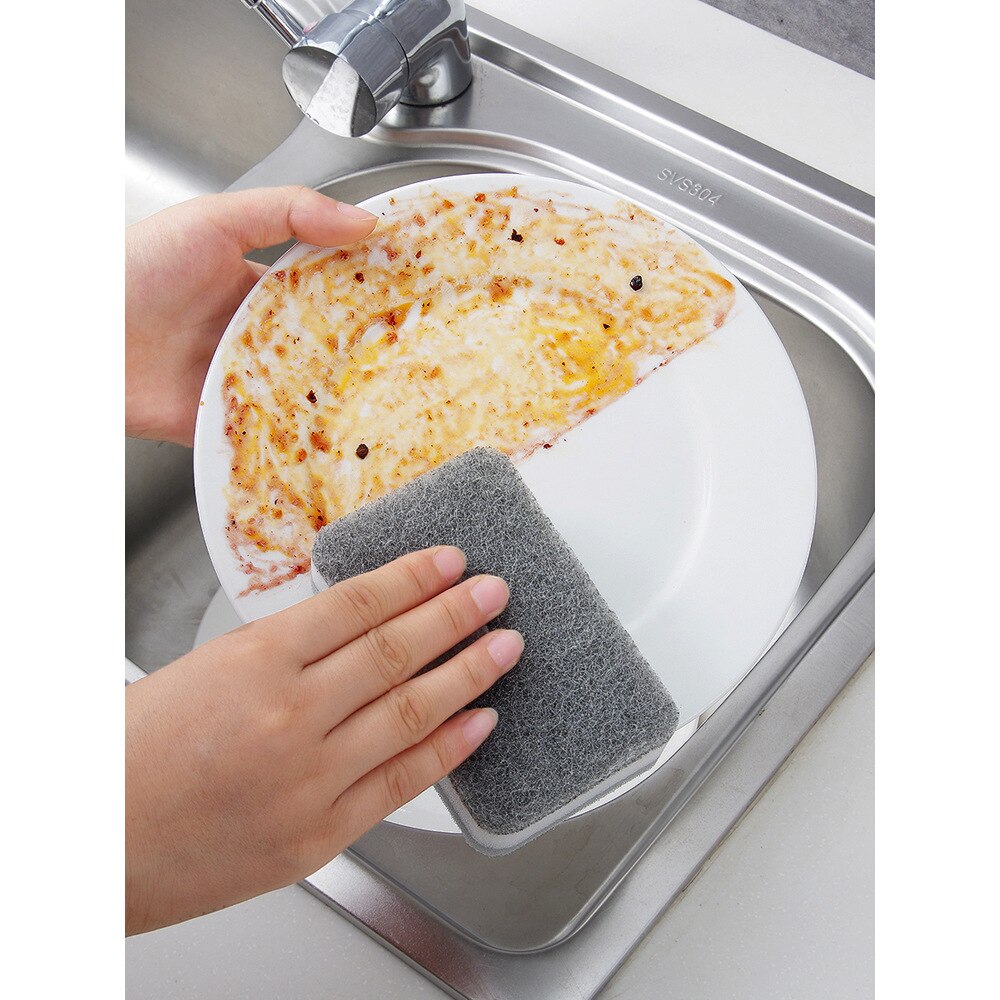 2pcs Sponge Eraser Kitchen duster wipes Home Clean Accessory Microfiber Dish Cleaning Scouring pad kitchen cleaning tools