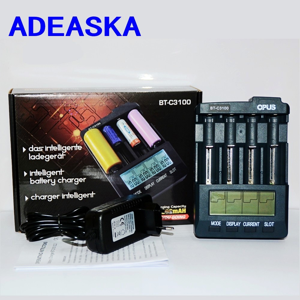 Adeaska Upgrade Versie V2.2 Opus BT-3100 Fast Battery Charger 2A Digitale Ontlader/Capaciteit Test/Repiar Eu/us/Uk/Au Plug