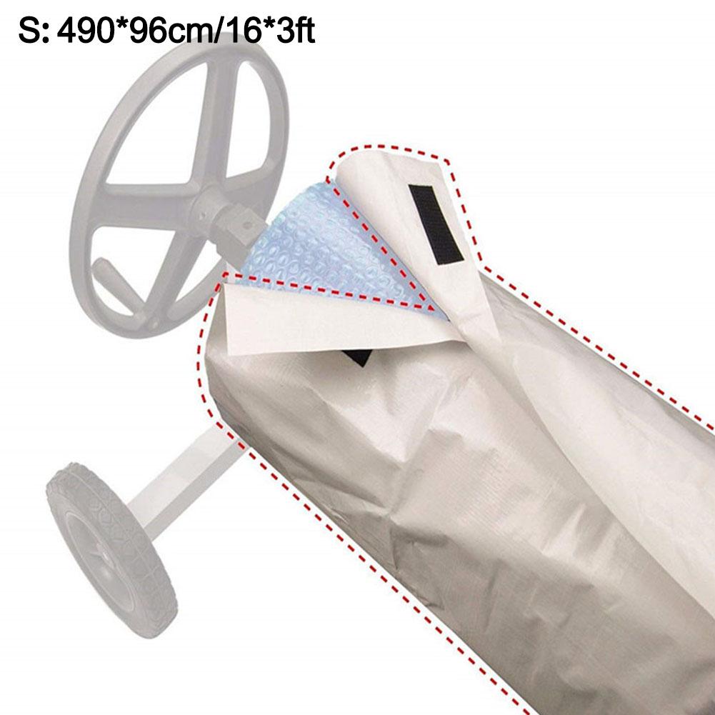 Swimming Pool Cover Durable Plastic Solar Blanket Reel Protective Cover Waterproof Sun-screen With Protection: A