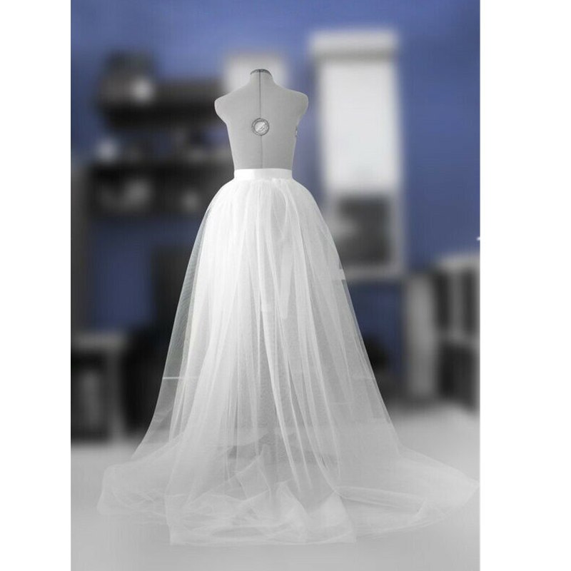 Vestido largo bohemio de gasa para mujer, faldas largas de tul con cordones, de cintura alta, para , boda y graduación: Blanco