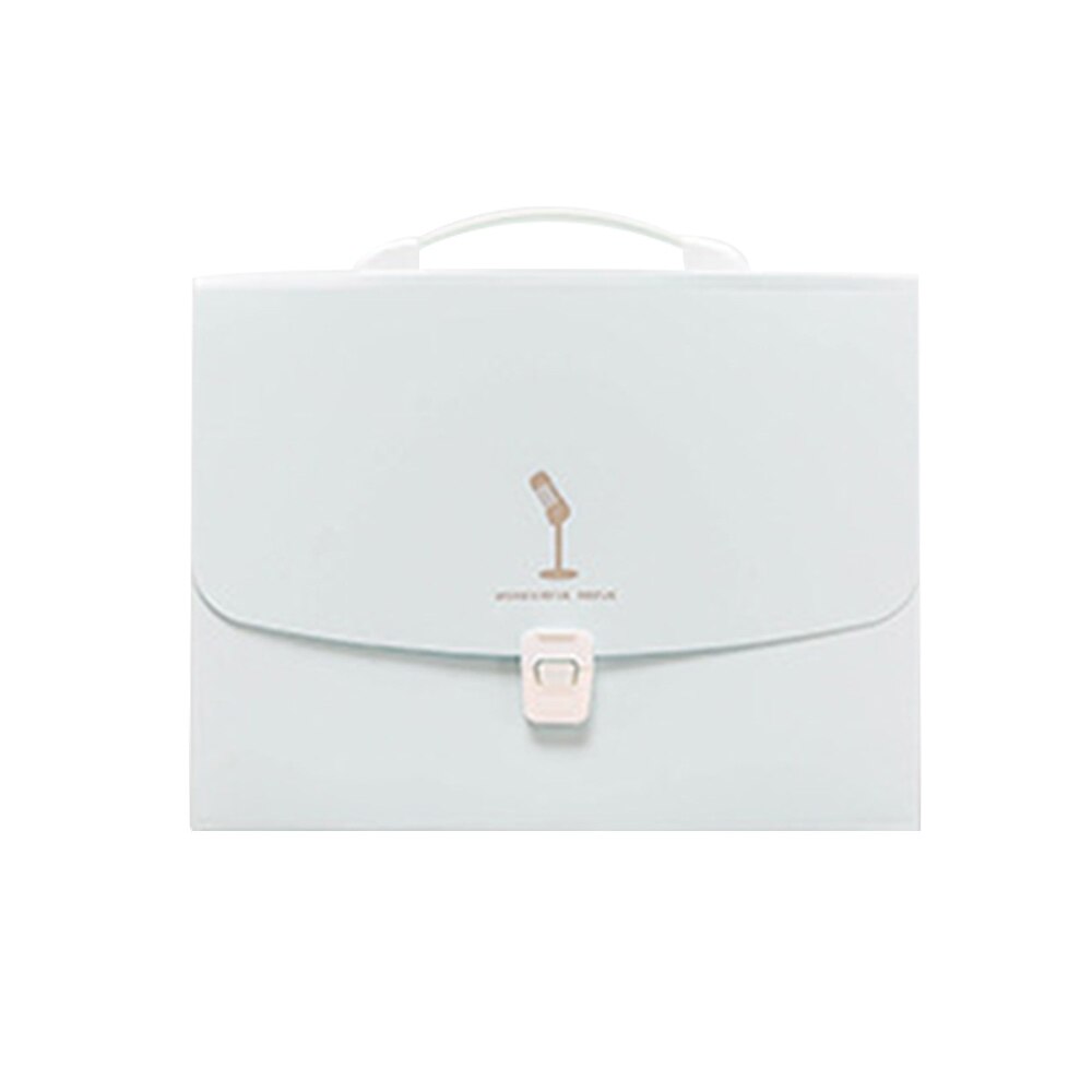 A4 Expanding File Folder 13 Grids Document Office Supplies Business Organizer Stationery File Bag Pouch Receipt Folder: Light Green