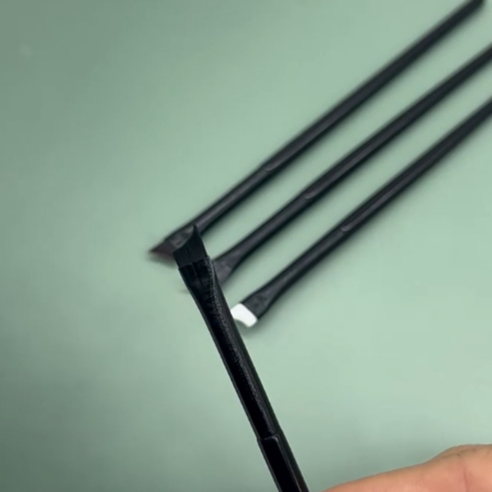 Black Oblique Head Nail Brush French Tip Nail Brush Pen Brown White Handle Half Moon Shape Acrylic Painting Drawing Pen