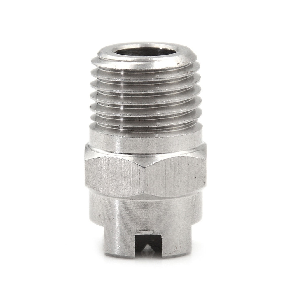 Spray Nozzle Practical Durable Large Angle Impact Tip Industrial Flat Fan V Jet Washing Tool 1/4 Inch Cleaning Stainless Steel
