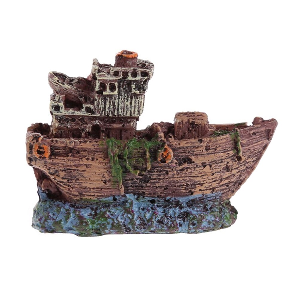 Fish Tank Landscaping Pirate Ships Resin Ship Decorations Suitable for Aquarium Fish Ships In Stock