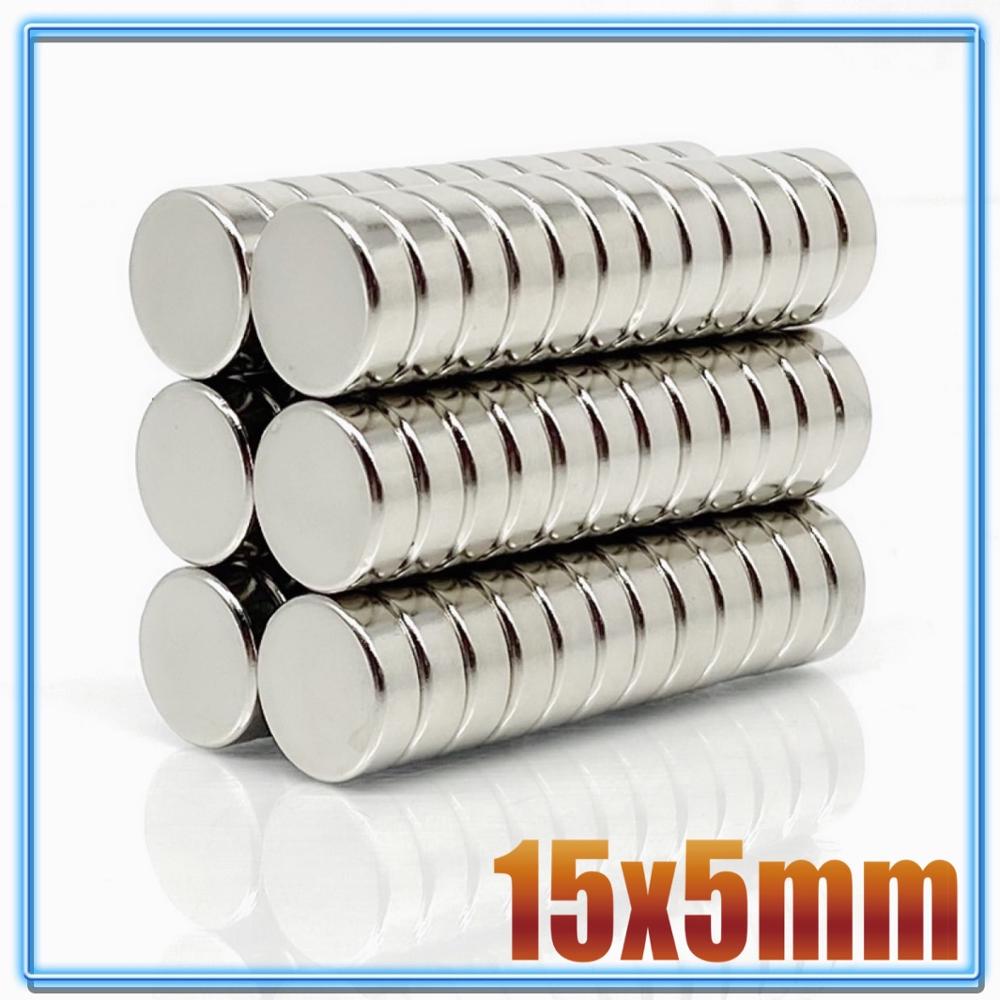 20 ~ 500Pcs N35 Ronde Magneet 15X1 15X1.5 15X2 15X3 15X5 Neodymium Magneet Permanente Ndfeb Super Sterke Krachtige Magneten 15*2 15*3