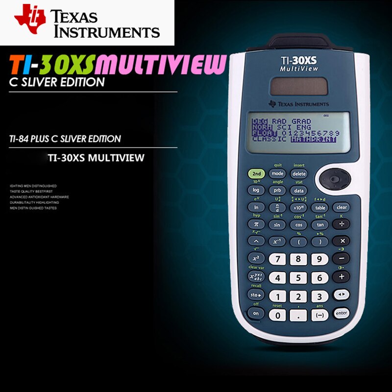 Texas Instruments Ti 30XS Multiview Examen Student Test Functie Wetenschappelijke Rekenmachine Authentieke