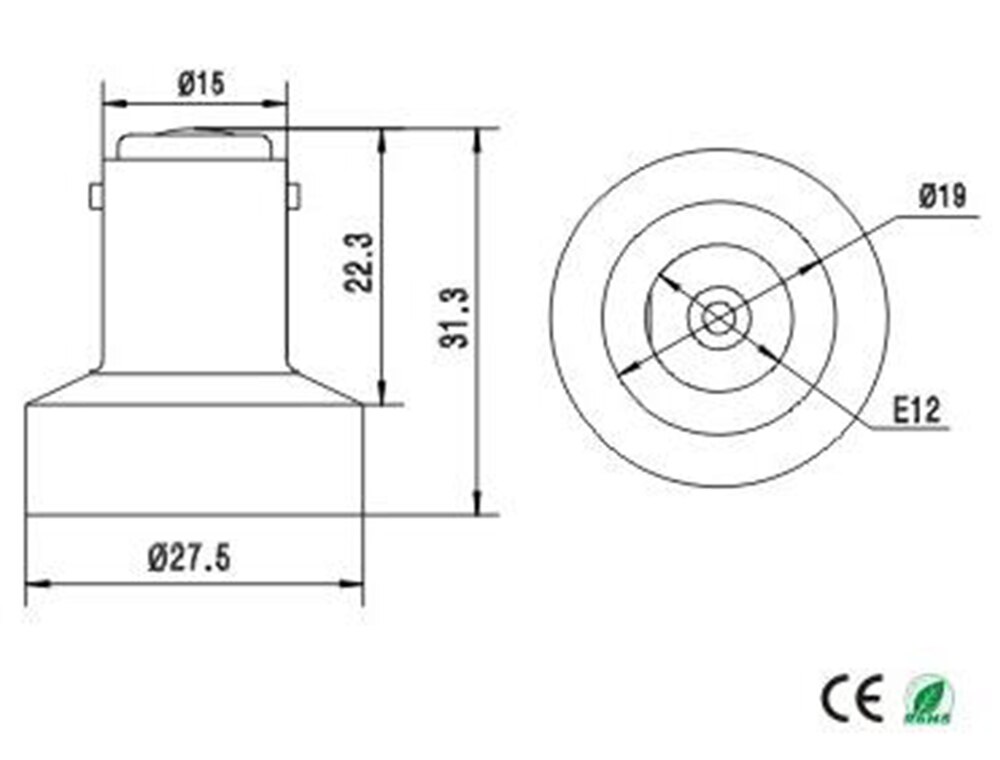 BA15D to E12 Light Socket adapter BA15D to E12 Candelabra lamp holder converter Install E12 US Candle lamp to BA15D socket