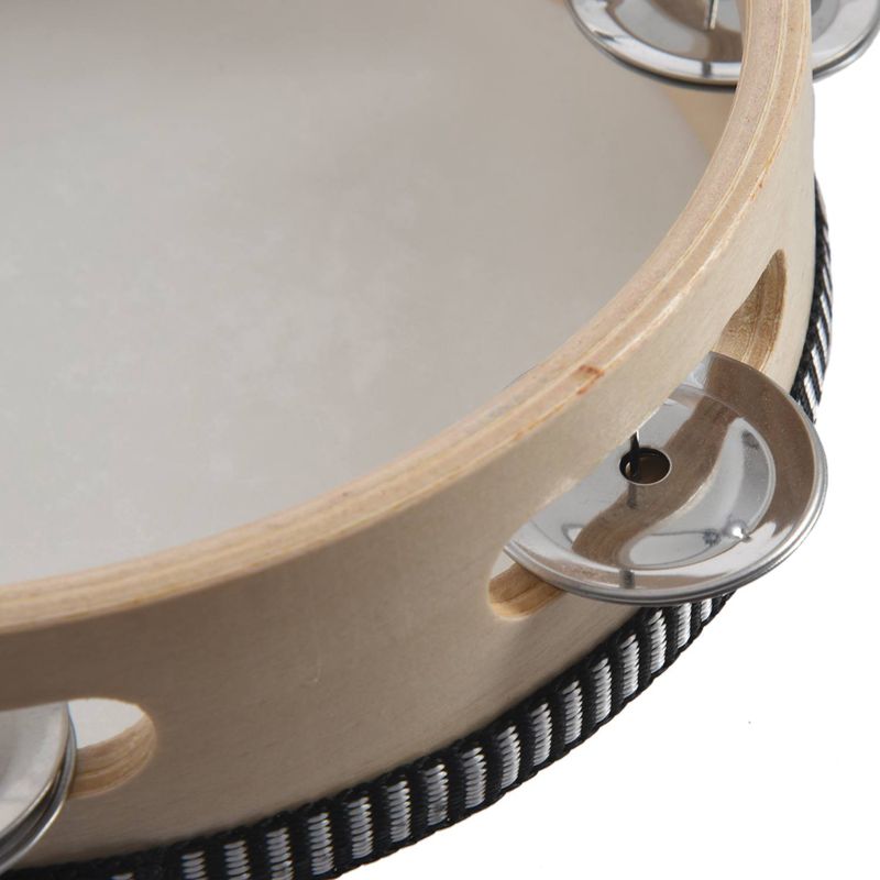 Musical Double Half Moon Tambourine Drum Kit with 7 Inch Musical Tambourine Tamborine Drum Round