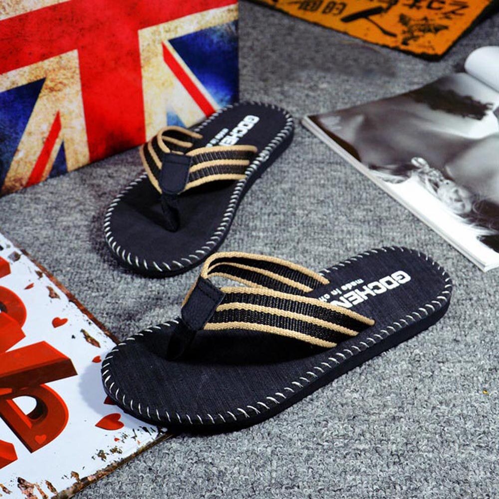 Homens Verão Flip Flops Seaside Praia Sapatos Sandálias Chinelo Masculino Lazer Flip-flops