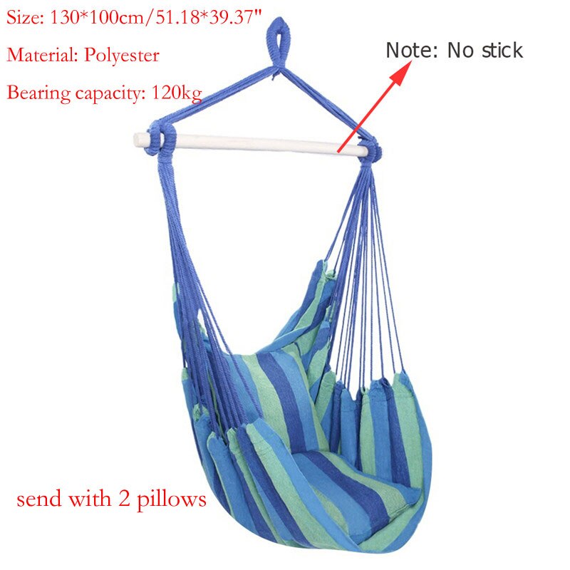 16 setzt Neue Hängematte Stuhl Hängen Stuhl Schaukel Stuhl Sitz Mit 2 Kissen Für drinnen, draussen, garten Unterstützung: Weiß