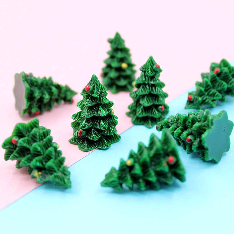 20 st 3d miniatyr julgran fe trädgårdstillbehör gör-det-själv terrariumfigurer prydnader juldekoration tillbehör 18*27mm