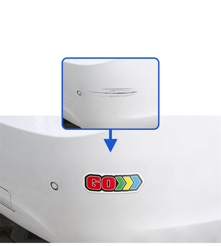 2 stuks reflecterende pijlstickers voor autodecoratie, krassenmodificatie, nachtveiligheid, kleurrijke waarschuwingstape, gemaakt met 3m