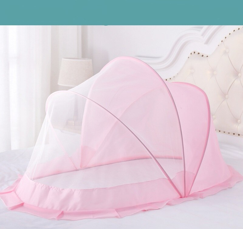 Baby mosquito net foldable portable mosquito net for children: Pink shading model