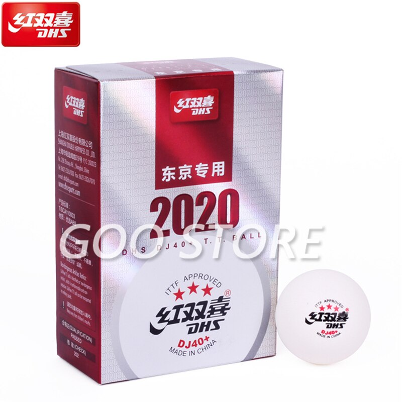 DHS DJ40 + 3-Star TOKYO Games ITTF 3 Star D40 +, pelota de tenis de mesa de plástico ABS con costuras, bolas de Ping Pong
