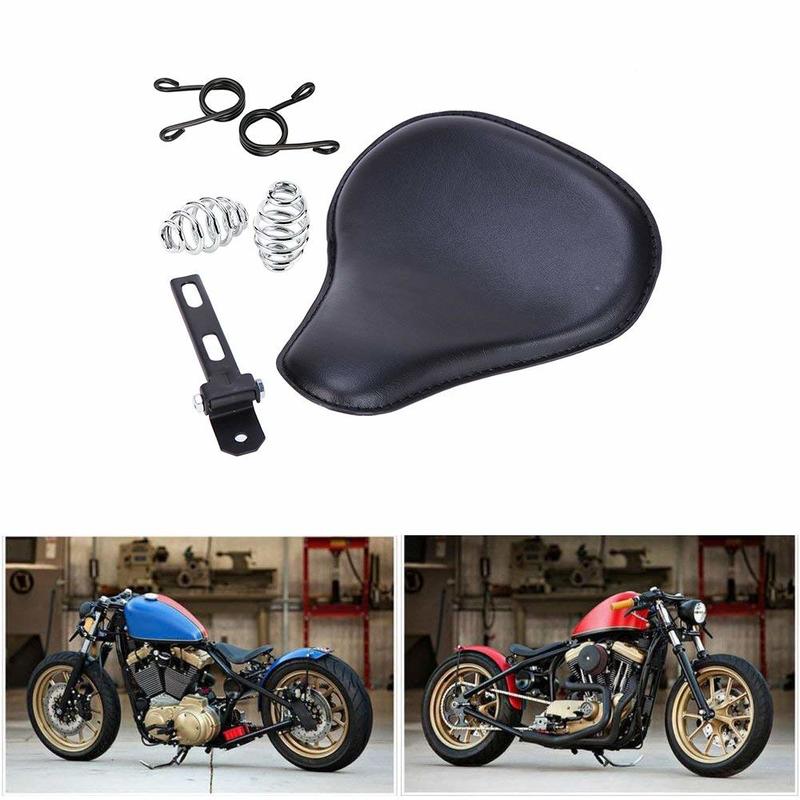 Motorcycle 13" Cushion Softail Spring Bracket Seat for Suzuki Yamaha Honda Bobber