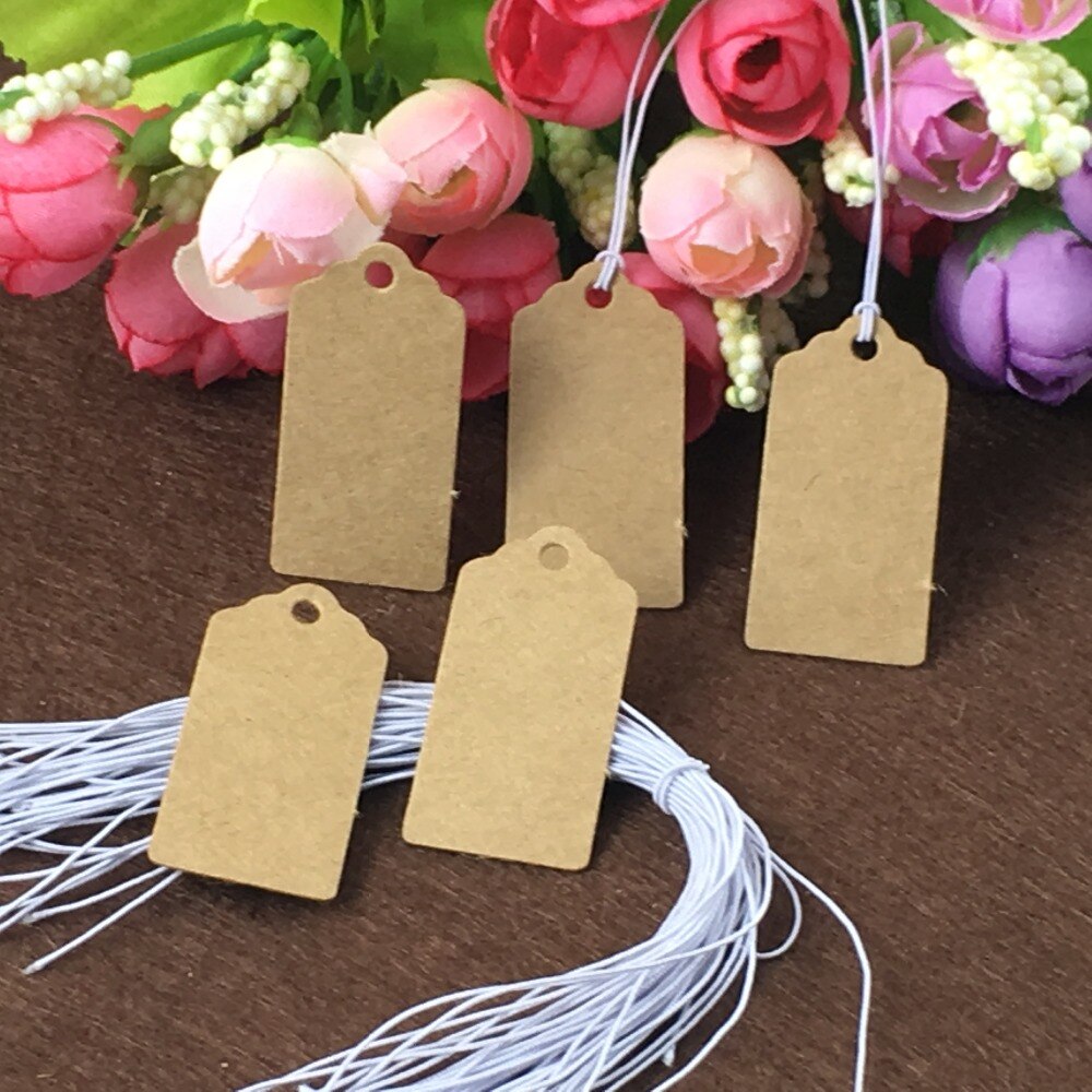 Tarjetas de papel de boda diy, etiquetas colgantes de papel Kraft, etiquetas de precios, etiquetas de embalaje para , caja, joyería, ropa, flores, plantas, 200 piezas