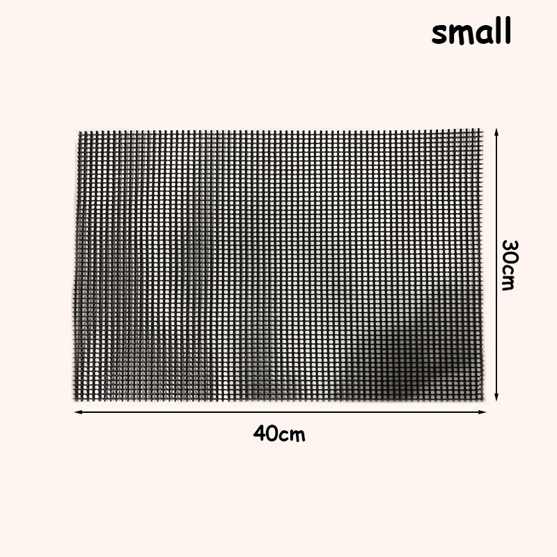 Barbecue Grill Wire PTFE Coated Fiberglass Mesh Mat Non-stick Cooking Kitchen Tools Outdoor Campfire Cooking Net Lightweight 1pc: Small