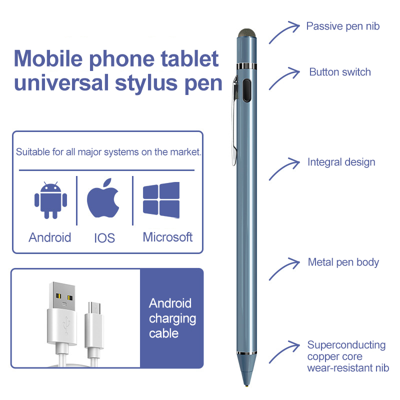 Touch Bleistift Für Handy Zubehör Stylus Für android Universal Kapazitiven Bleistift Stylus Stift Für Tablet Stylus Für Xiaomi: WHITE