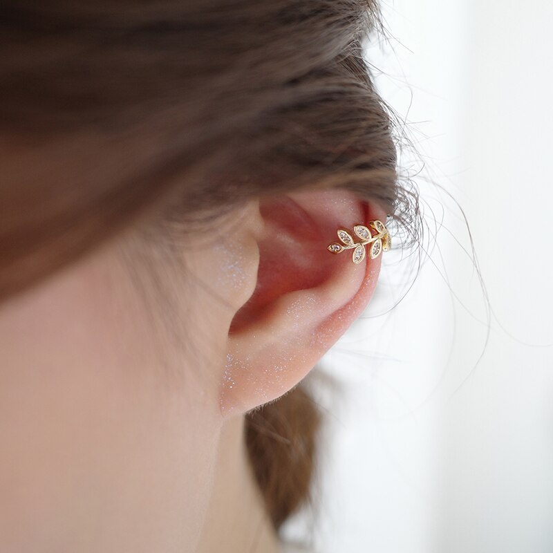 Uden piercing øreclips på øreringe til kvinder mini smarte c-formede guldclips indlagt zirkon perleperler dame charmsmykker