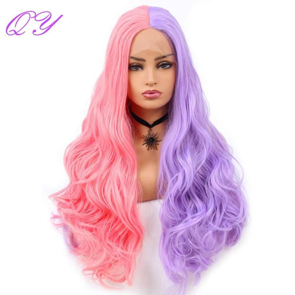 Synthetic Lace Women Wigs Long Natural Curly Brown Ombre Golden Wigs for Women Daily Wear Charming Woman Hair Wig: 11