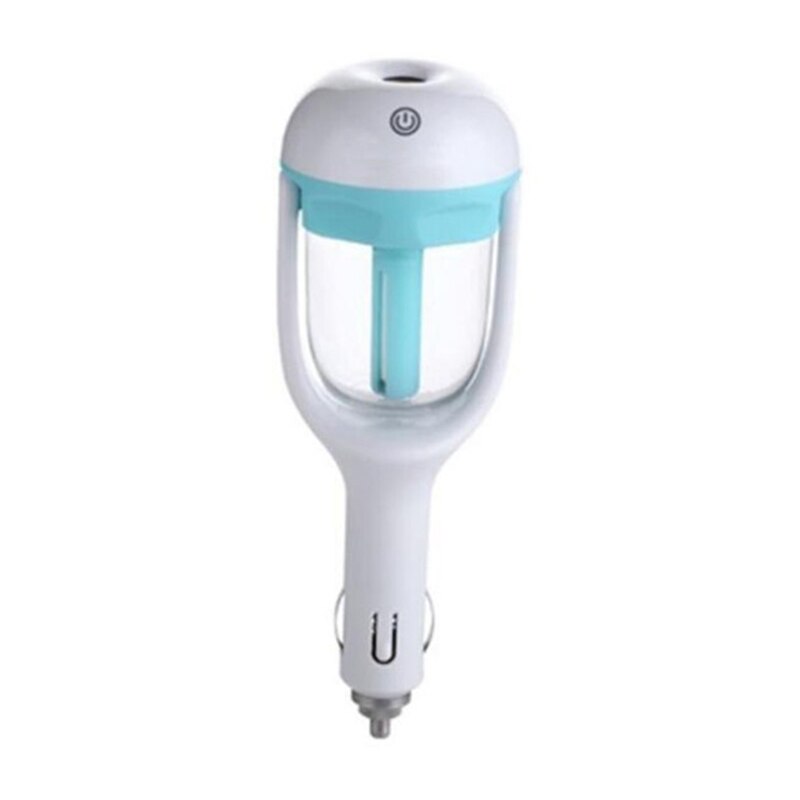 Car Air Freshener Diffuser Car Steam Air Humidifier Aroma Diffuser Mini Air Puri: Blue