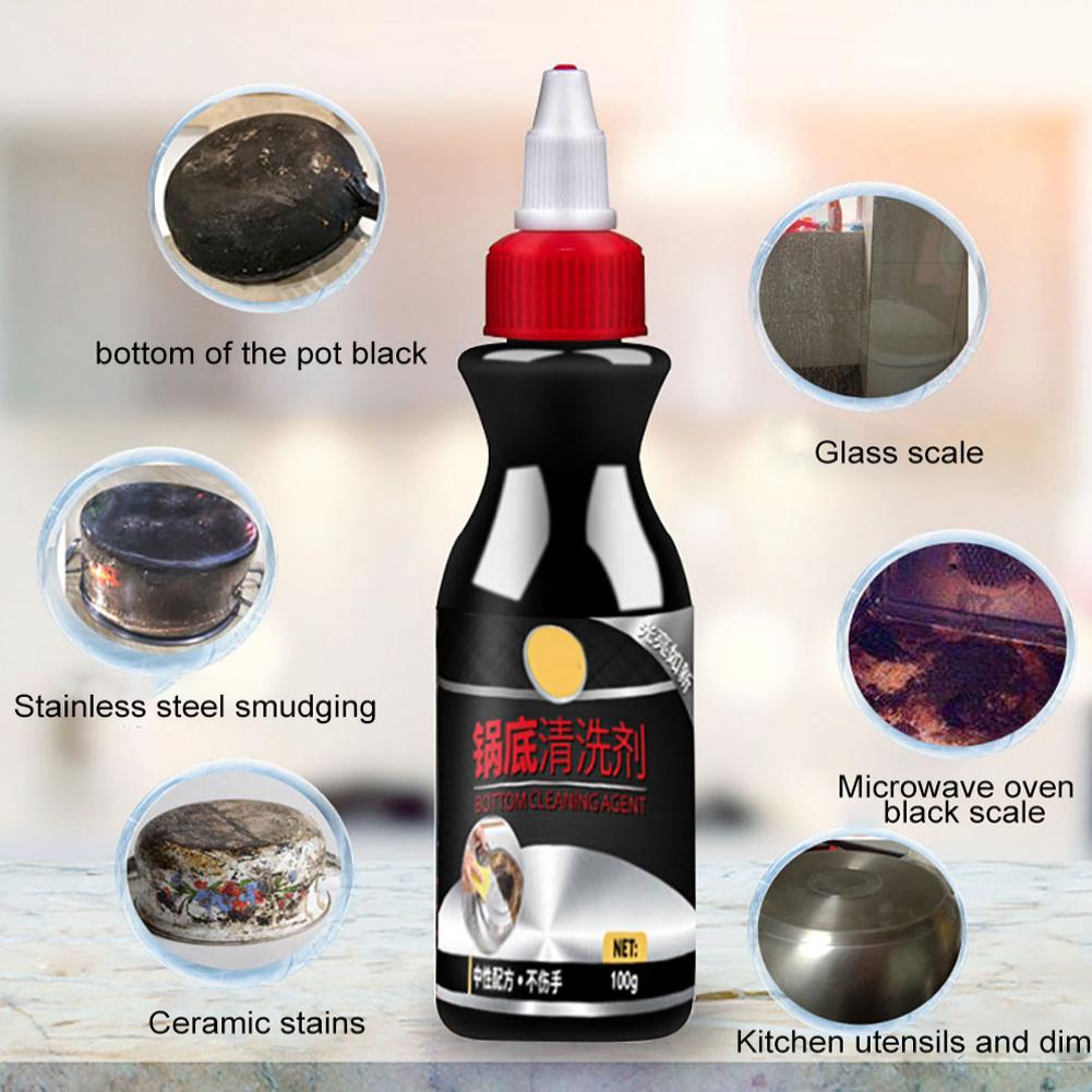 Metal Rust Remover Kitchen Stainless Steel Pot Bottom Burn Marks Dirt Cleaner