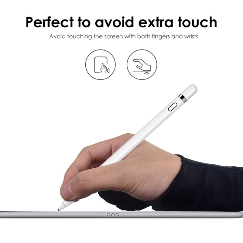 Guante antitáctil de dos dedos para tableta de dibujo, guante de mano derecha e izquierda, antisuciedad para tablero de pantalla de ipad
