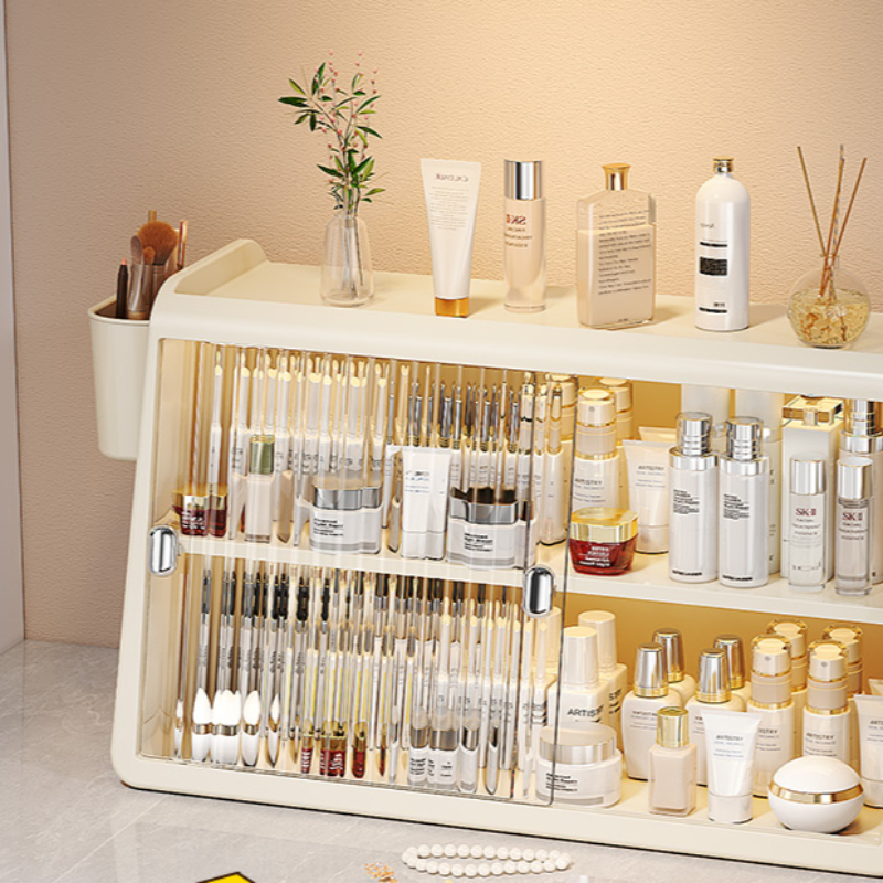 Clear Acrylic Cosmetic Storage Box Dustproof Makeup Organizer Luxury Desk Organizer for Perfume Skincare Products Display Case