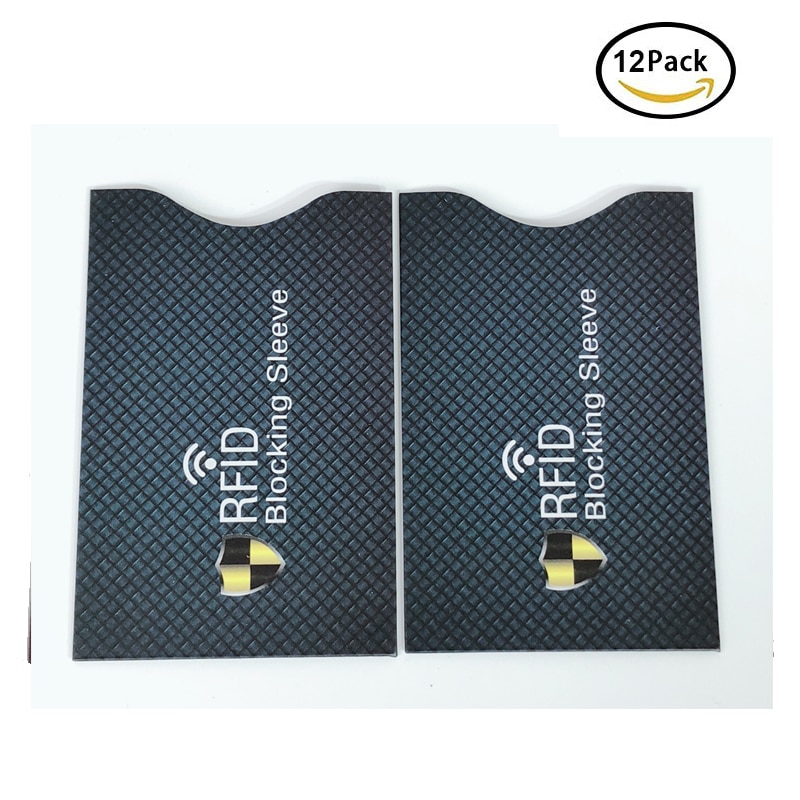 12 Pack RFID Blocking Sleeves Anti Theft RFID Card Protector RFID Blocking Sleeve Identity Anti-Scan Card Sleeve