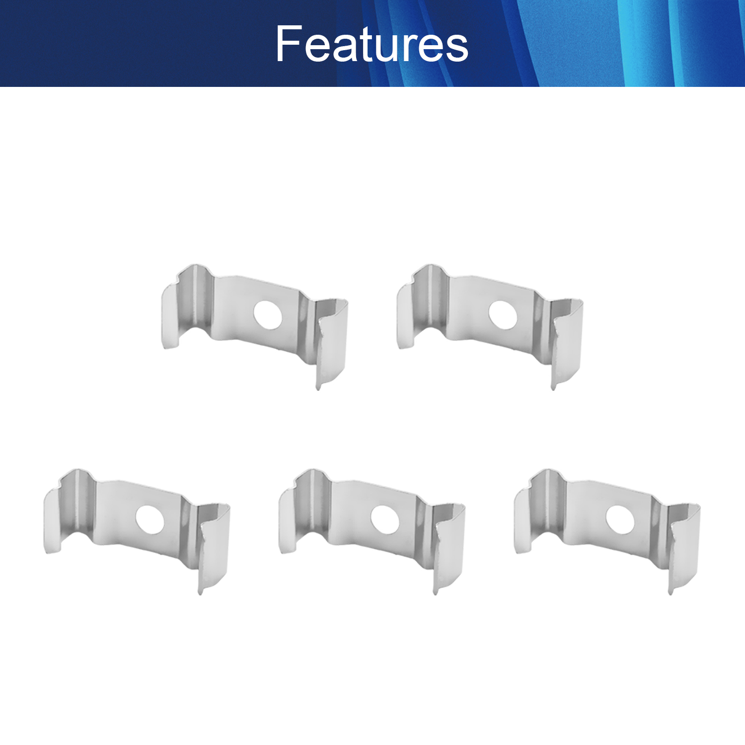 15~100pcs T4 T5 T8 U Clip Holder for Lamp Bracket Lampholder Stainless Steel Fixing Clips Lighting Accessories
