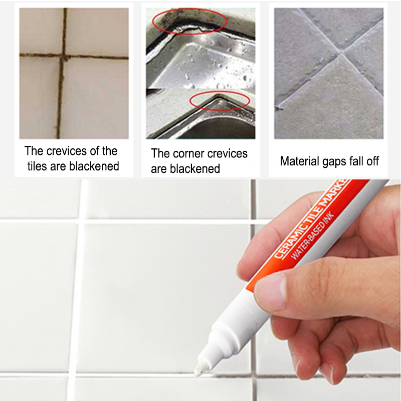 12Color Waterproof Tile Seam Marker Pen Grout Tile Marker Wall Seam Pen For Tile Floor Bathroom Decontamination Seam Repair Tool